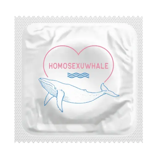 [BKU66] Homosexuwhale Pride Condoms, Bag of 50