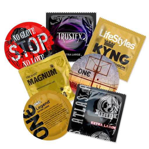 [BS02C] Assorted Extra Large Bulk Condoms Sampler, Case of 1,024