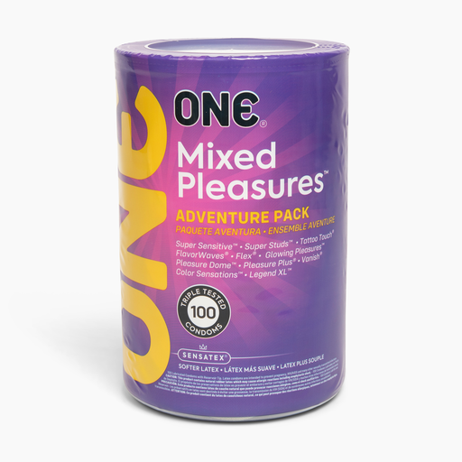 [11010B] ONE® Mixed Pleasures™ Condoms, Bowl of 100