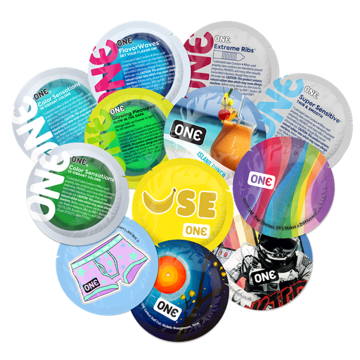 [11010C-C] ONE® Fun Mix Condoms Sampler, Case of 500