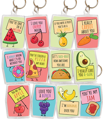 [KPR6] Cute Fruits Condom Keypers, Bag of 48