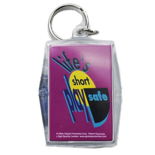[KPU02] Life's Short, Play Safe Condom Keyper, Bag of 10