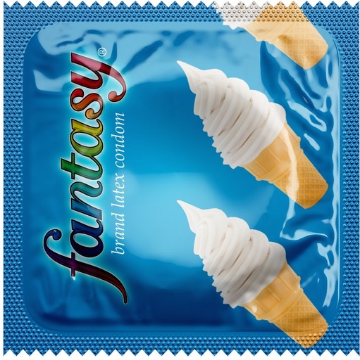 [L6818C] Fantasy Assorted Flavors Lubricated Condoms, Case of 1000