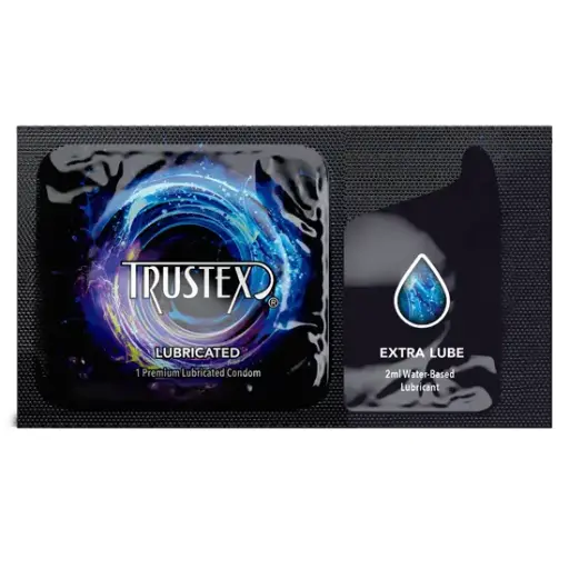 [L8823LC] Trustex Lubricated Condom/Lube Combo: Case of 1,000