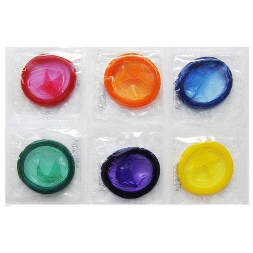 [LLAC] Global Colors Assorted Condom Colors, Case of 1000