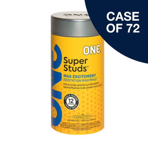 [111702C] ONE® Super Studs™ Condoms 12-Pack, Case of 72