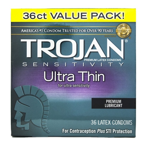 [TR92660U] Trojan Ultra Thin 36 pack, Bundle of 4
