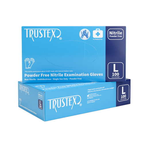 [TXM04C] Trustex® Medical Exam Gloves Large, Latex-Free & Powder-Free, Case of 1,000
