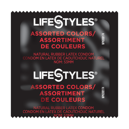 [A5300C] LifeStyles® Assorted Colors Condoms, Case of 1,008