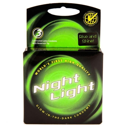 [12003C] Night Light® Condoms 3-Pack, Case of 144