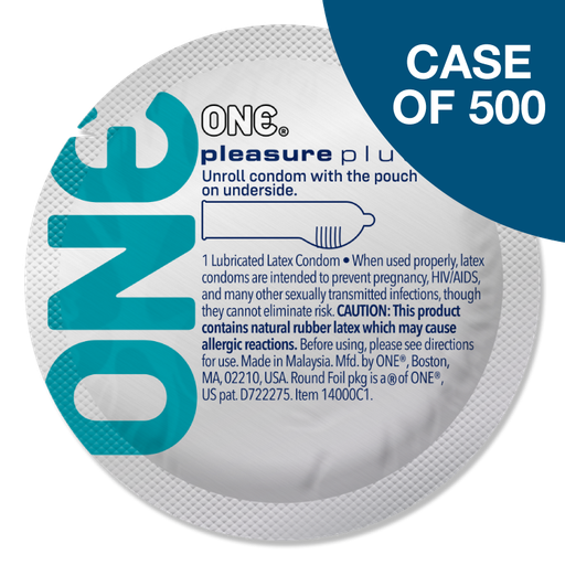 [14000C1] ONE® Pleasure Plus® Artist Collection Condoms, Case of 500